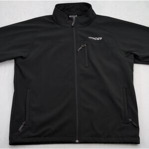 Spyder Men's Black Softshell Jacket Full Zip Pockets Size L